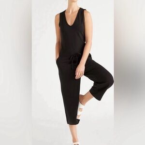 Quince Black Sleeveless Jumpsuit